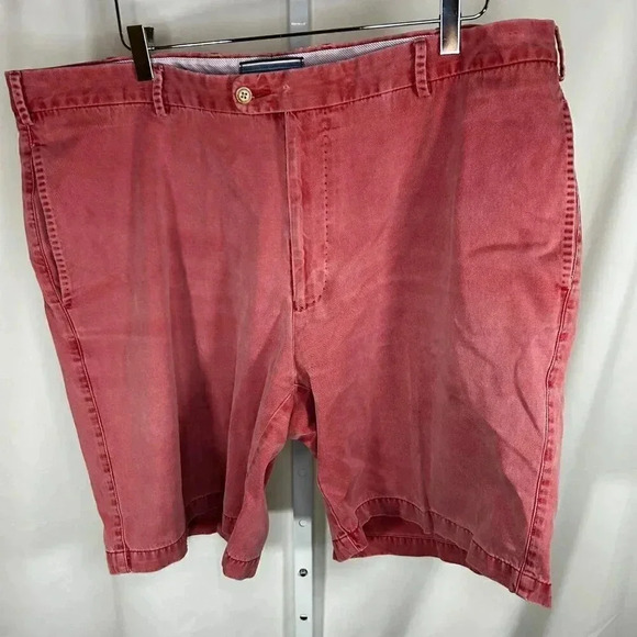 Peter Millar Concorde Size 40 Chino Shorts Red Flat Front Casual - Picture 1 of 9